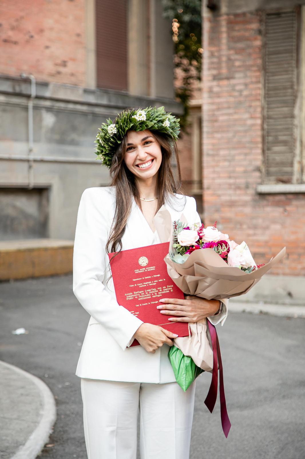 Dr. Amna Hammud at her University of Bologna graduation